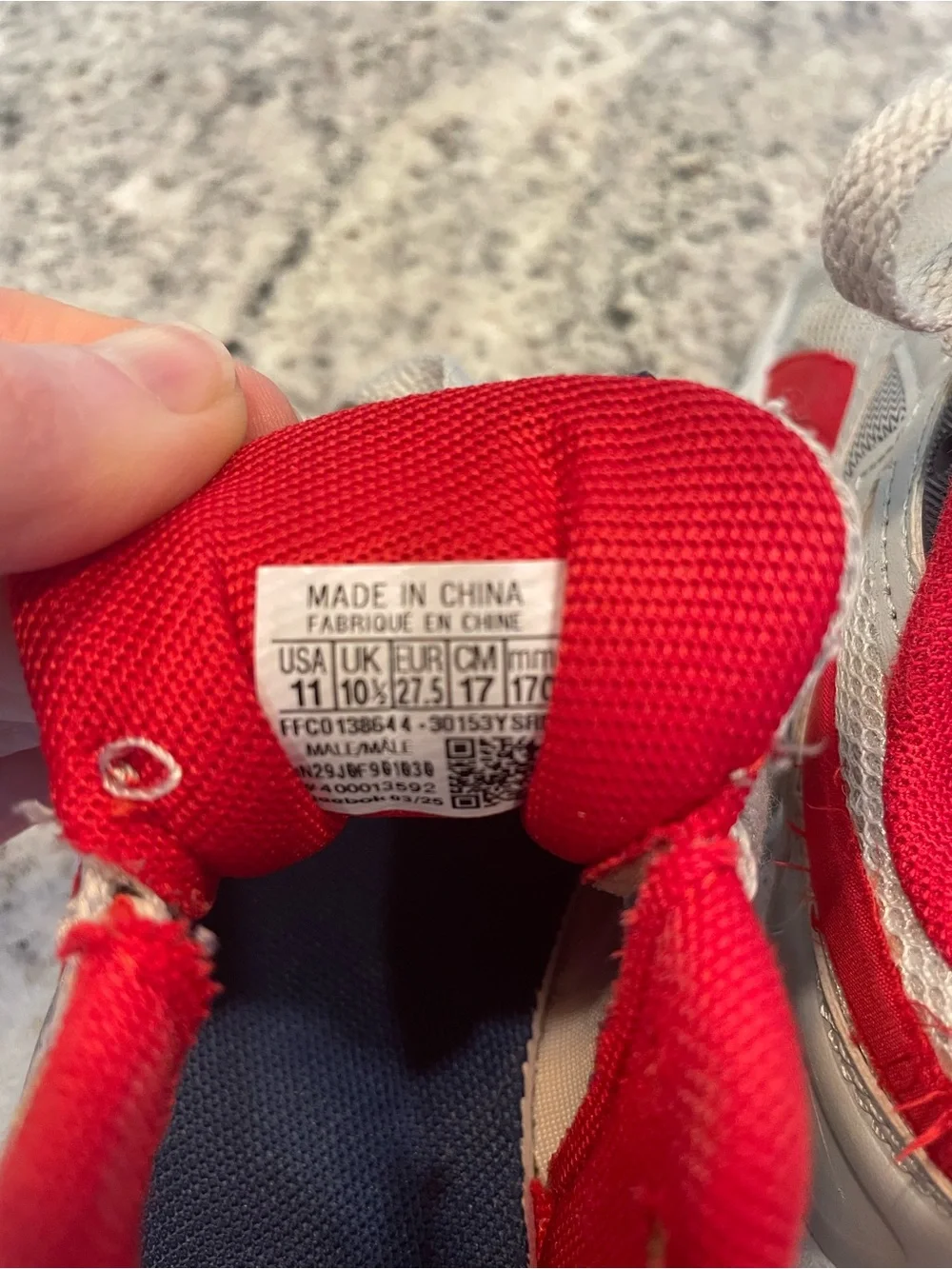 Reebok Kids Gray & Red Trail-Style Sneakers